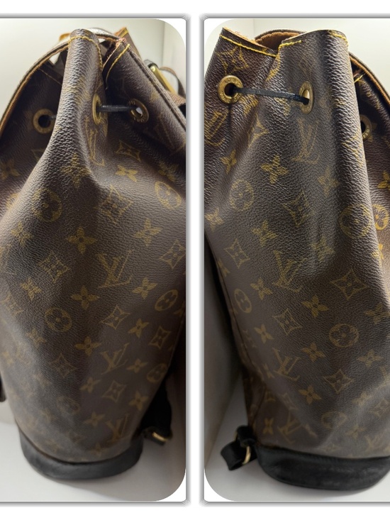 REGAL LOUIS VUITTON GM MONOGRAM BLACK TRIM BACKPACK! main image 7